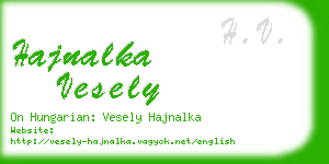 hajnalka vesely business card